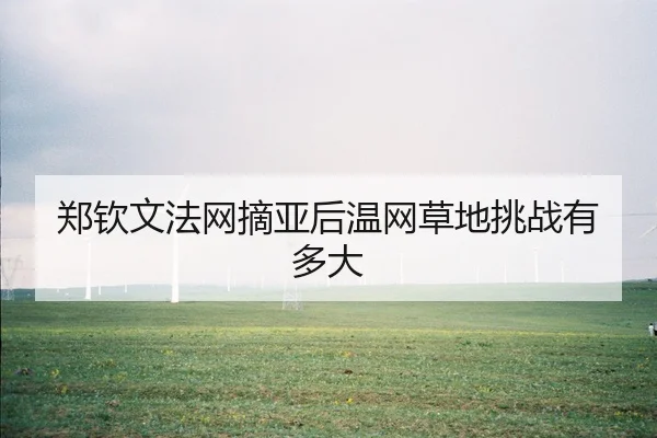 郑钦文法网摘亚后温网草地挑战有多大